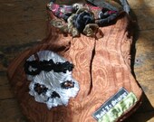 burnished pumpkin silver skull purse/only 2 made