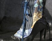 sky blue floral and plaid spat (last one)