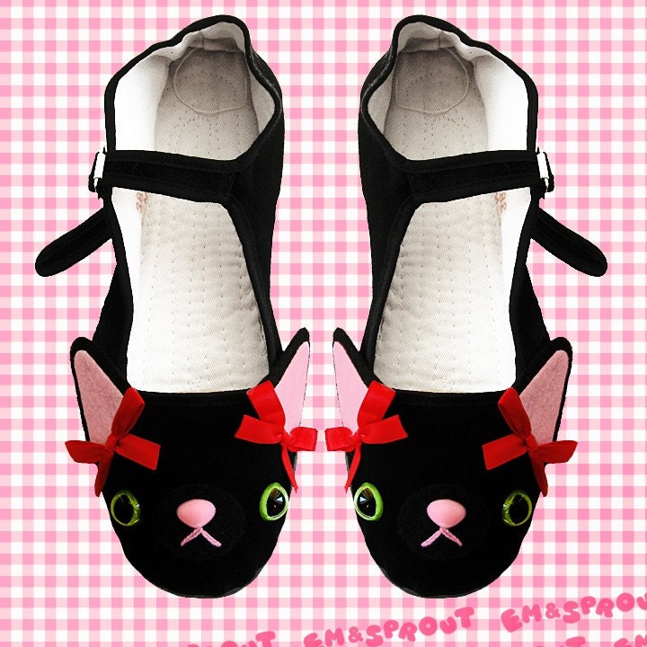 Kitty Cat Mary Jane Shoes - Size 10