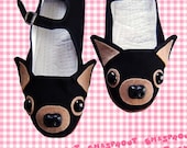 Chihuahua Shoes - Dog Mary Janes - Adult Size 8