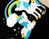 Unicorn Shirt - Black KAWAII Unicorns T-Shirt - Available in Ladies sizes S, M, L, XL