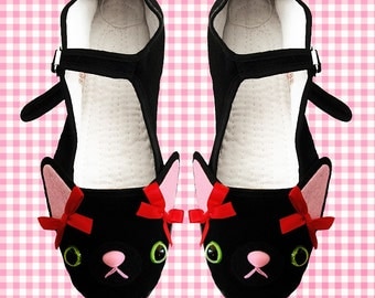 Kitty Cat Mary Jane Shoes - Size 10