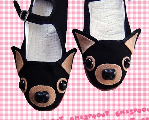 Chihuahua Shoes - Dog Mary Janes - Adult Size 8