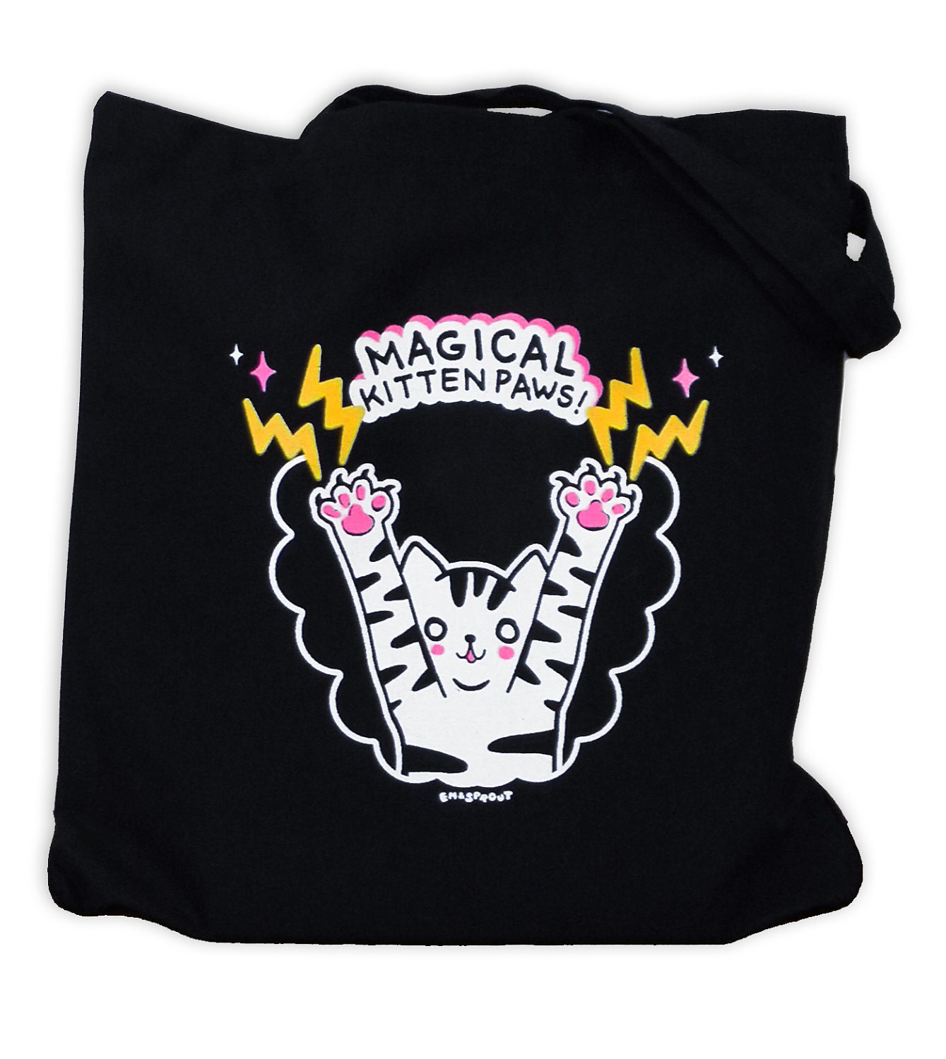 Cat Tote Bag - Magical Kitten Paws Totebag