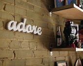 adore handmade wood sign - engagement or wedding - wall decoration for vintage or modern decor