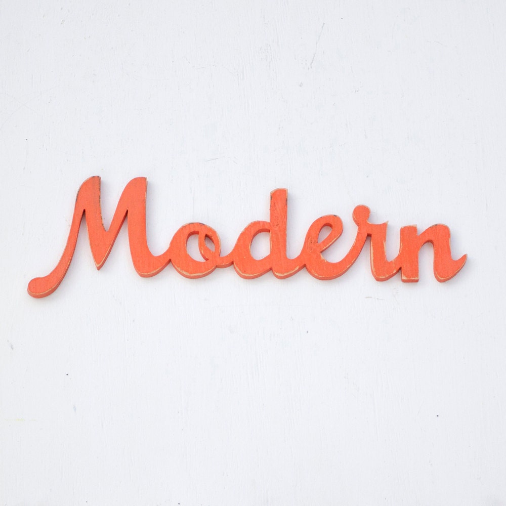 modern handmade wood sign - wall decoration for vintage or modern decor