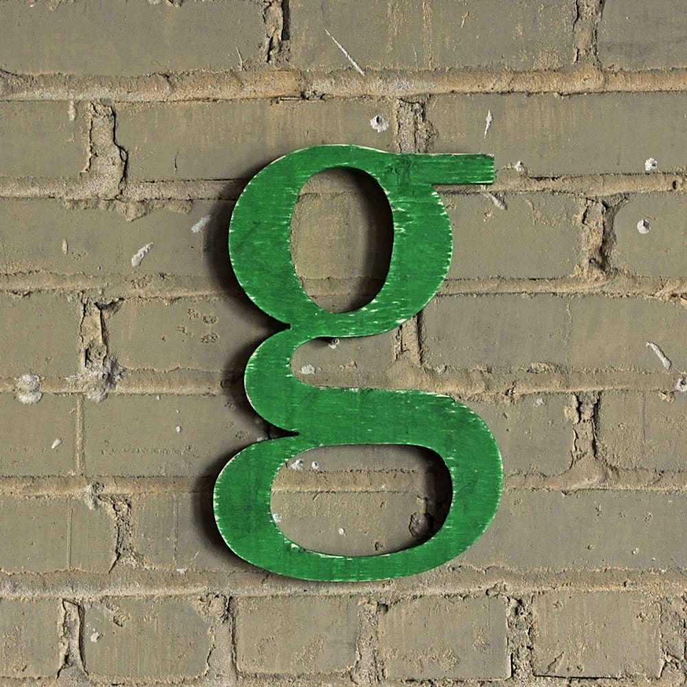 The Letter g handmade wood sign - wall decoration alphabet for vintage or modern decor