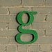 The Letter g handmade wood sign - wall decoration alphabet for vintage or modern decor