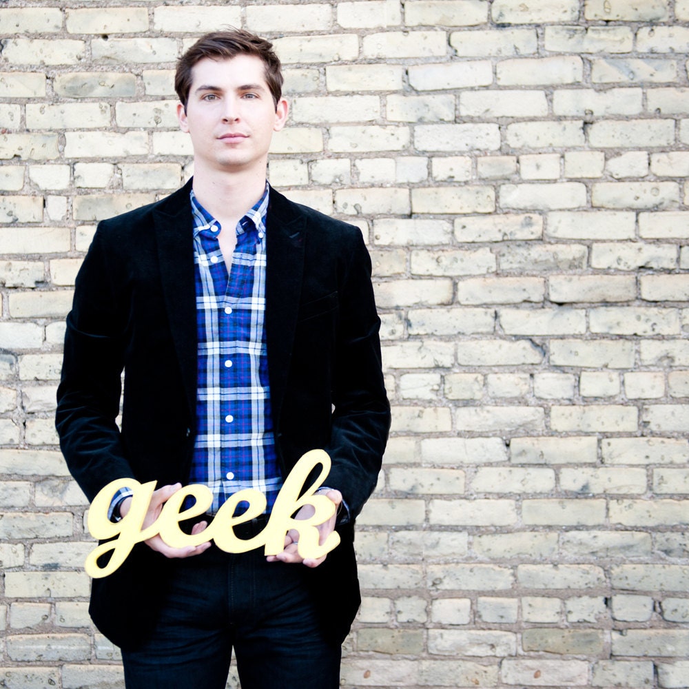 20" geek handmade wood sign