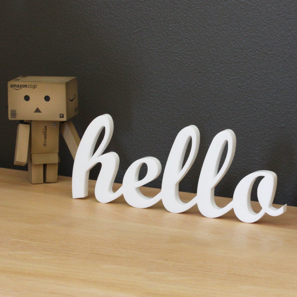 hello acrylic sign