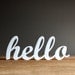 hello acrylic sign