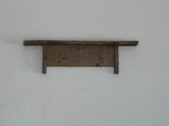 Reclaimed wall shelf barnwood 20 inch wide by barnwood4u on Etsy
