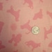 PINK dogs on pink cotton jersey knit fabric 1 YD