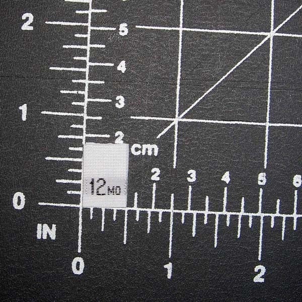 50 Woven Clothing Garment Size Tags Labels 12MO 12 Months