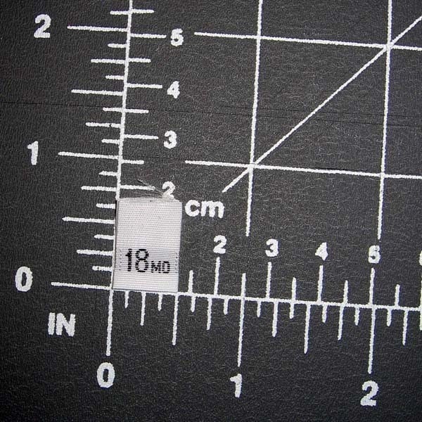 50 Woven Clothing Garment Size Tags Labels 18MO 18 Months
