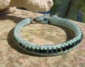 Island Blue Water Channel Set Woven Bracelet