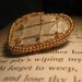 Golden Heart Pin hand embroidered brooch