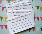 Letterpress Advice Cards - bride and groom (pack of 10)