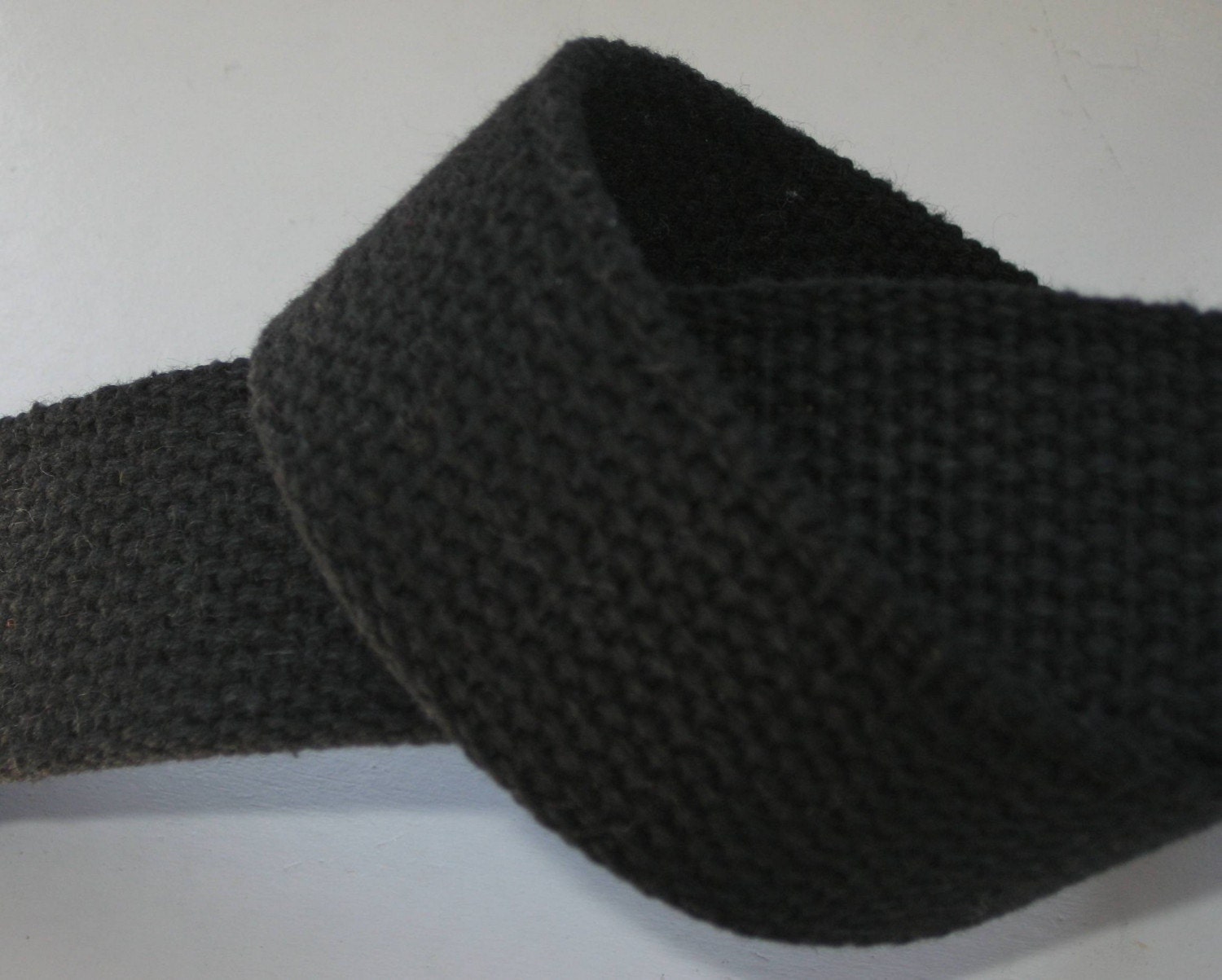 Cotton Webbing 1 1/4" Black For Key Fobs Handbags Belts