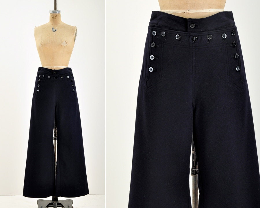 wide leg sailor pants