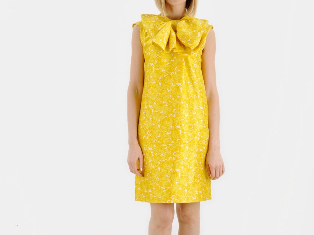 PAULINE TRIGERE Yellow Bow Dress