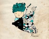 PRINT - Pisces Boy - Zodiac Signs