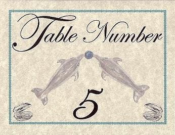 qty 10 Dolphin beach dolphins Nautical Wedding Table place Cards