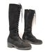 size 7.5 8 PLATFORM black suede leather 80s COMBAT lace zip up knee high TALL boots