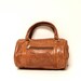HANDTOOLED tan leather 80s MEXICAN FLORAL duffle handbag