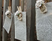 Shabby Chic Chandelier embossed glassine bags set of 25  3 x 5 1/4 inches favor bag