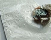 Damask embossed Glassine bag set of 25 bags 3 x 5 1/4 inches off-white favor bags
