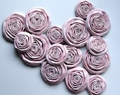 Shabby Chic Wedding paper flowers set of 15 handmade pink roses LOVE
