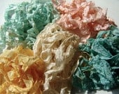 Shabby Chic wrinkled ribbon stained crinkled seam binding