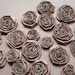Upcycled Recycled Paper Bag handmade paper flowers SET of 15 kraft paper roses
