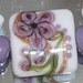 WATERCOLOR FLOWERS. lampwork beads. Nuggets 18mm.
