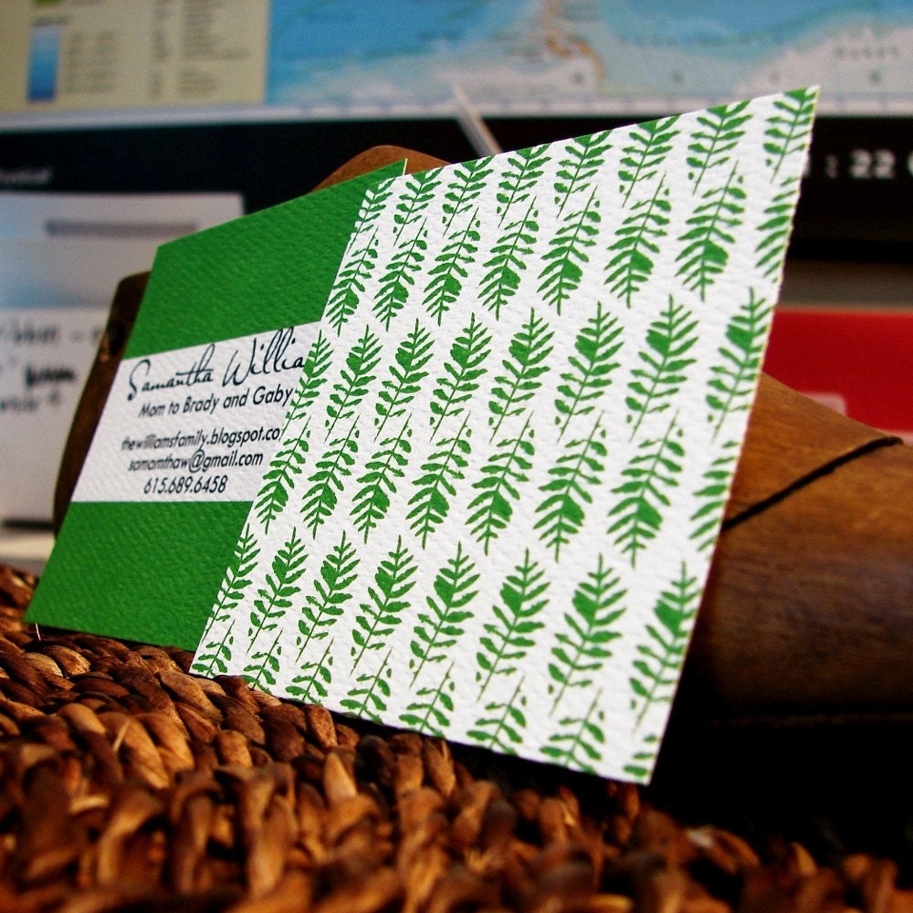 ferns double sided calling cards set (50)