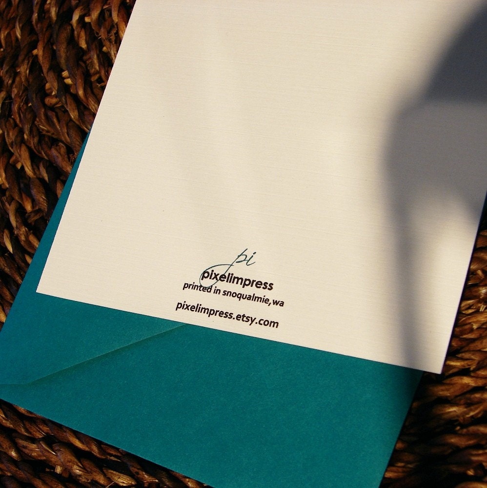 personalized chevron notecards set (10)