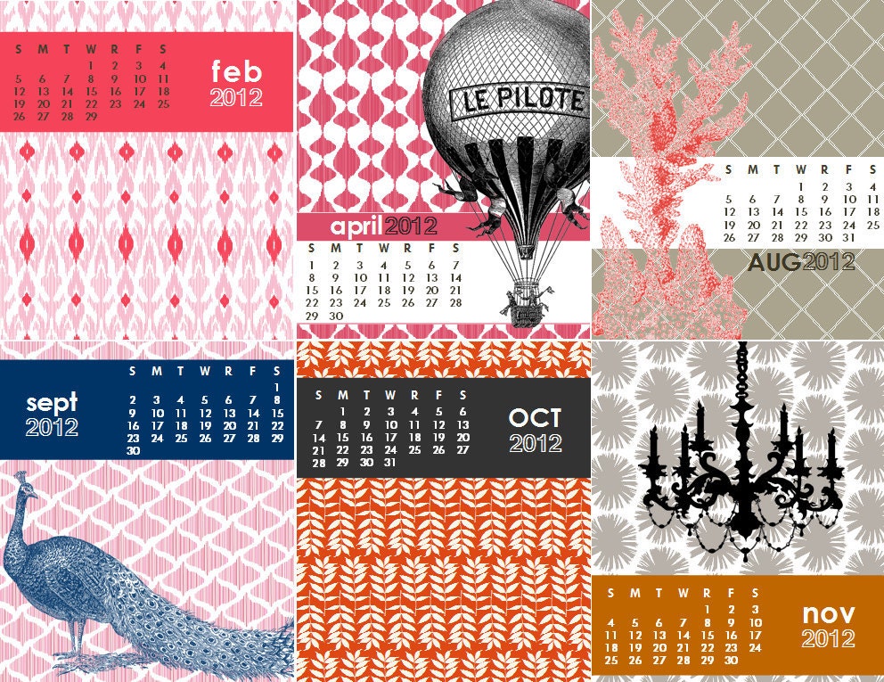 ON SALE 2012 pixelimpress desktop calendar