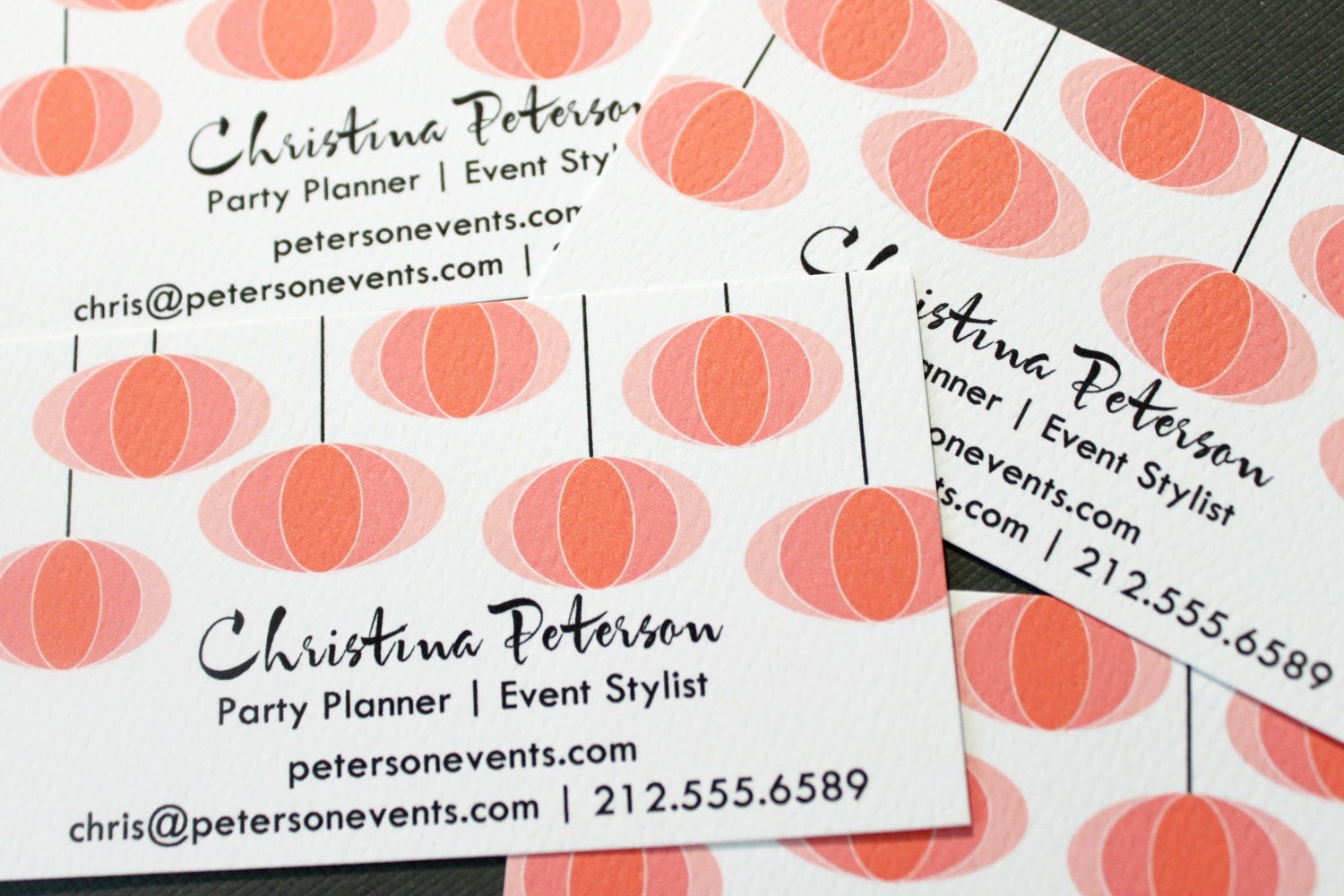 lantern calling cards or business cards- set (50)
