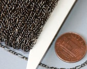 32ft Spool of Gunmetal figaro chain 2X4.5mm - Solder Links