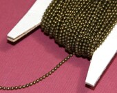 10ft  of antiqued brass 1.5mm ball chain
