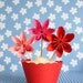 12 Cupcake Toppers Millalove's Paper Flowers