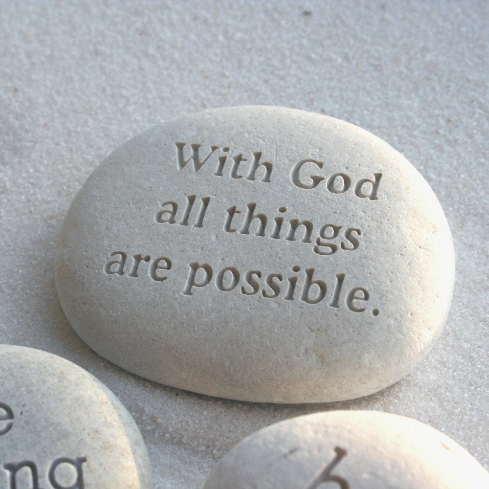 Message Stone - custom text on beach pebble by sjEngraving