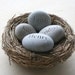 Mothers day gifts - set of 4 personalized engraved name stones in nest - Mom's Nest (c) by sjEngraving