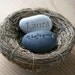 Personalized wedding gift for couple in love - engraved couple's name stones in nest - Our Nest Our Home (c) by sjEngraving