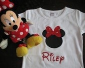Minnie or Mickey Ears Personalized Vacation Tee or Bodysuit - Short Sleeves