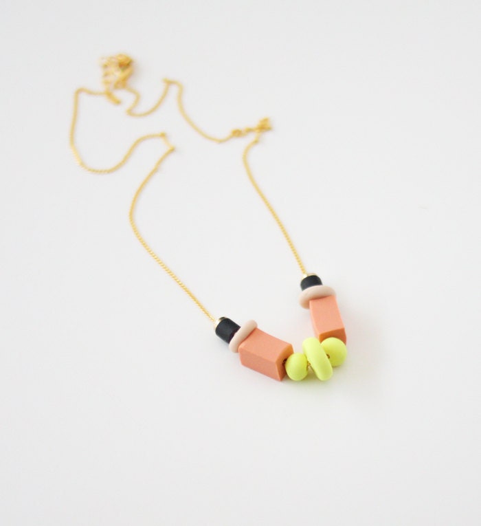pastel mixed bead necklace no. 17