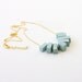 blue fringe beaded necklace no. 8