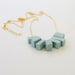 blue fringe beaded necklace no. 8