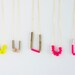 hot pink mix bead necklace no. 10